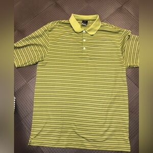 Nike Dri-Fit UV Golf Polo Men’s Size Medium Green Striped EUC